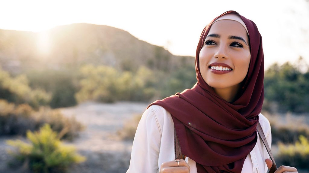 Portrait of a muslim single woman