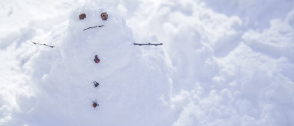 Unhappy snowman