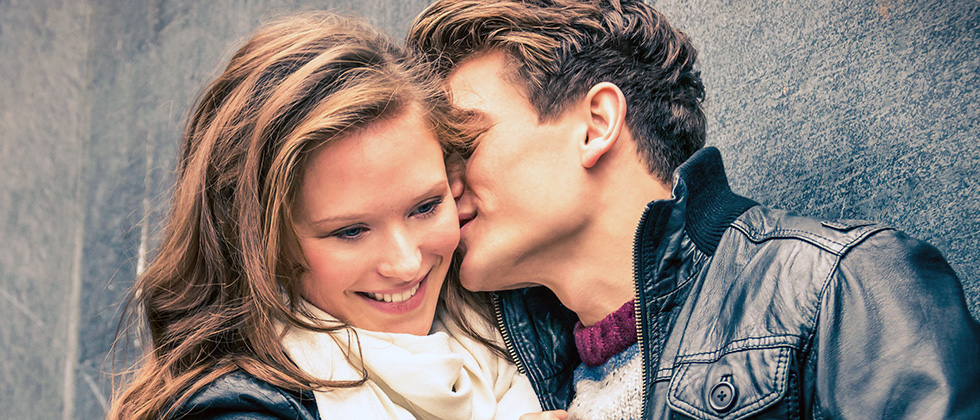 Close-up of a young couple embracing