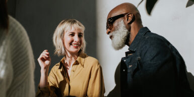 Man and women talking as an example of how to communicate in a relationship